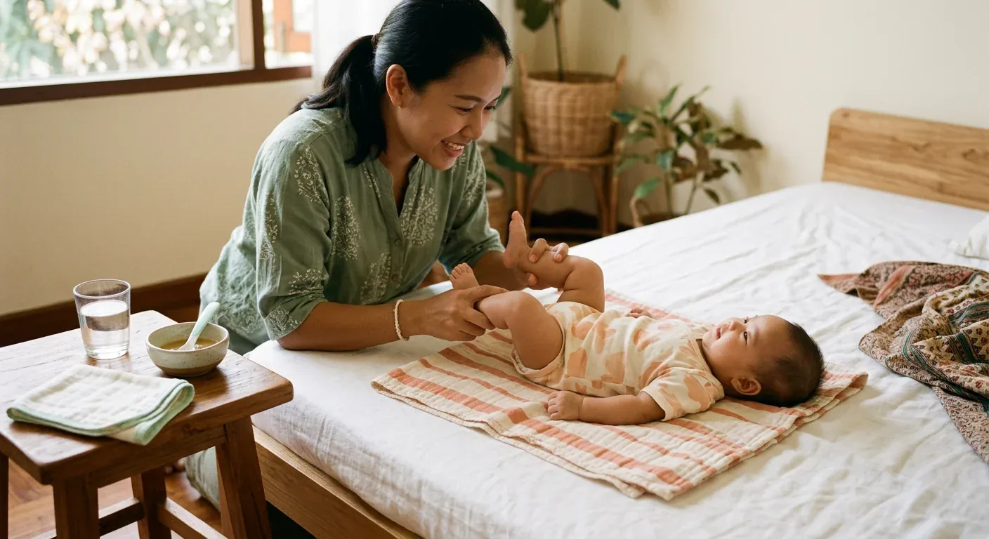 ลูกท้องผูก: ทารกกินนมแม่ไม่ถ่าย 5–7 วันยังปกติ — ห้ามน้ำผึ้ง น้ำน้ำตาลก่อน 1 ขวบ